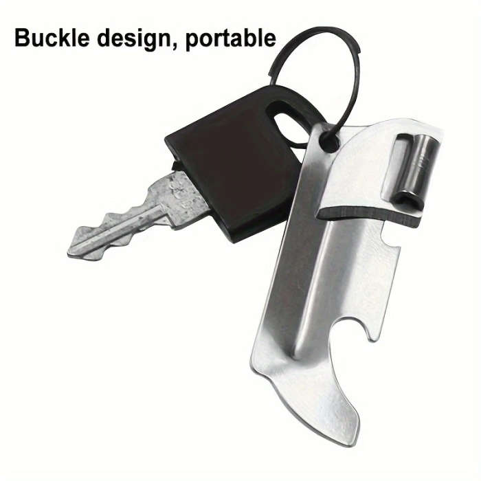 1Pc Can Openers Multifunctional Can Openers Bottle Opener Folding Stainless Steel Mini Can Openers