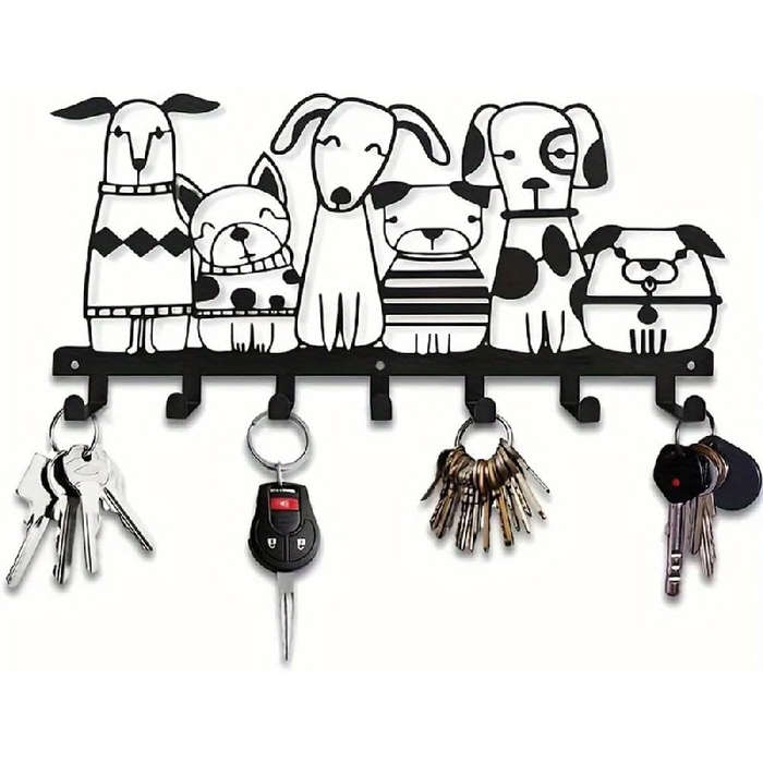 Charming Rustic Metal Key And Hat HookEasy to Install Wall Mount Hook for Home Kitchen