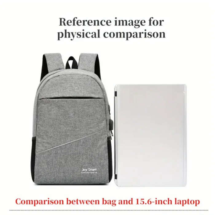 3pcs Backpack Set with Laptop Compartment Stylish Solid Color Large Capacity Waterproof Stain Resist
