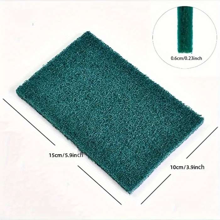 20pcs Green Microfiber Cleaning Sponges Vintage Style Polyester Kitchen Scrubbers Dish Washi
