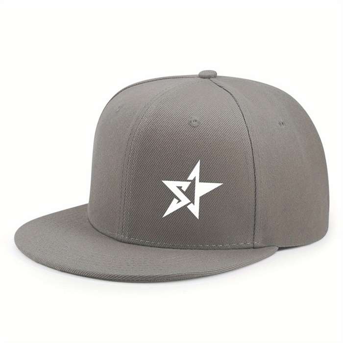 1pc Adjustable Baseball Cap with Star Embroidery Sun Protection Breathable Polyester Perfect fo