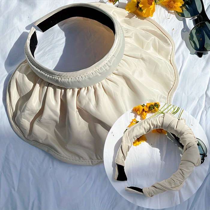 1pc 2-in-1 Lightweight Quick-Dry Sun Visor Hat Headband for Outdoor Activities C Adjustable Brea