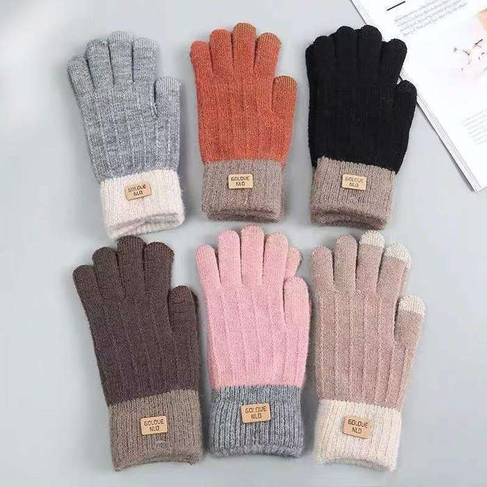 1 Pair Pink Warm Gloves