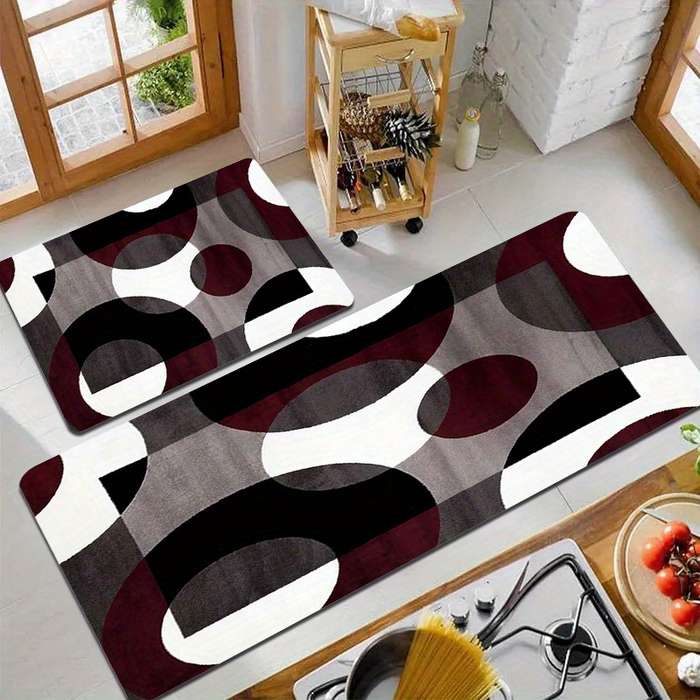 1Pc Flannel 40x60cm And 60x160cm 2 piece Set Floor Mat