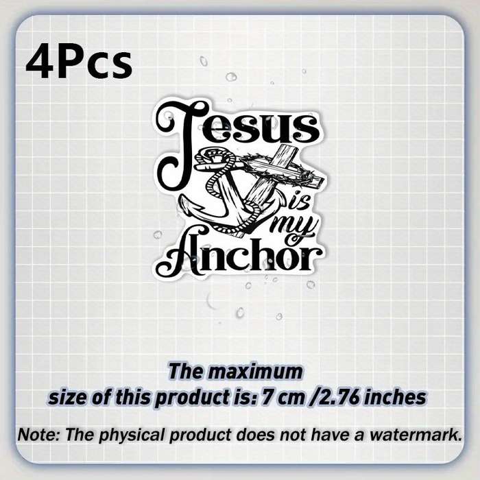 4Pcs Jesus Christian Themed Stickers