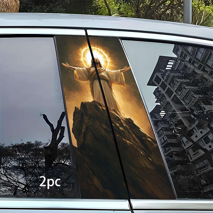2pcs  Jesus Christian Themed Stickers