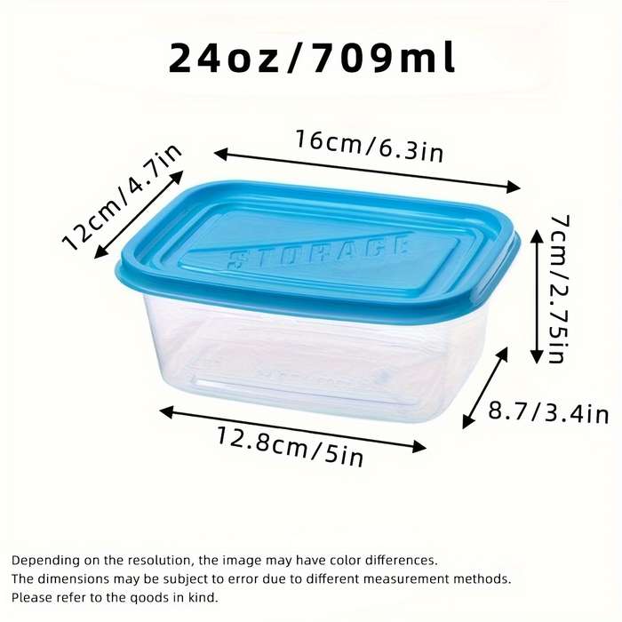 10pcs Stackable BPA-Free Plastic Food Storage Containers Set Square Lunch Boxes with Flip Top