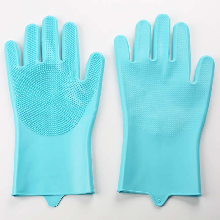 1 Pair Gray Household Cleaning Gloves
