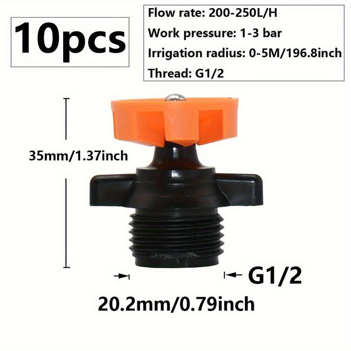 10Pcs Rotating Automatic Sprinkler Nozzles