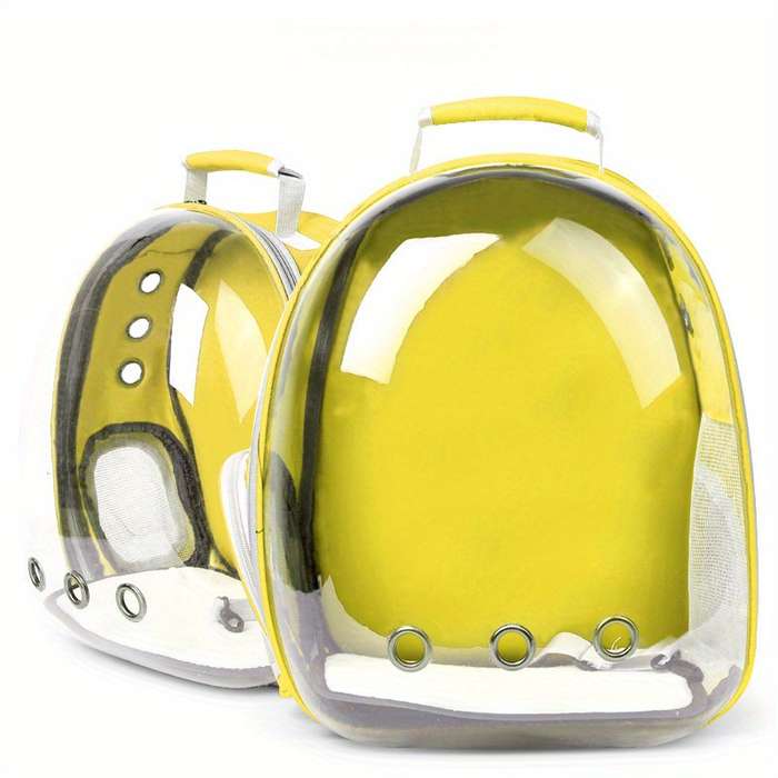 1pc Panoramic Transparent Red Pet Bag
