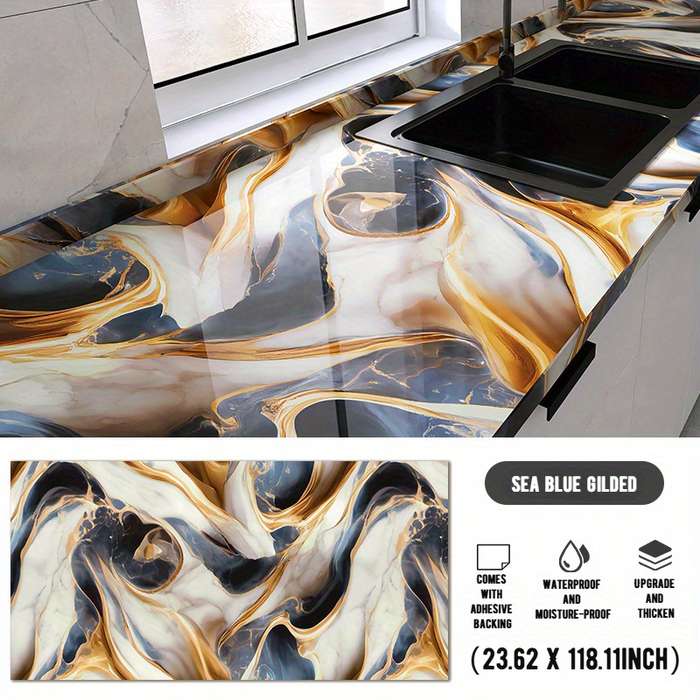 1PC Wall Stickers60 x 300 cm   23.62 x 118.11 inGlacial Gilding