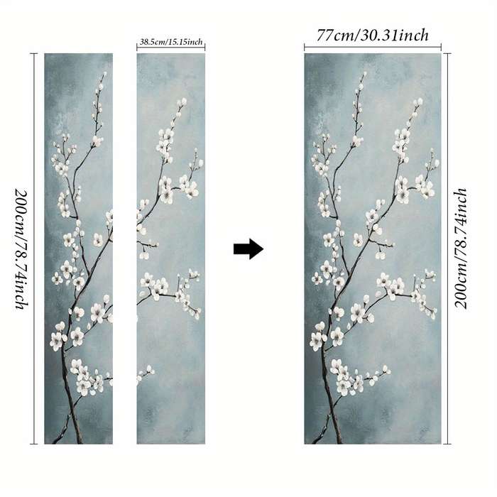 1Pc 76.96x199.9cm Door Window Sticker