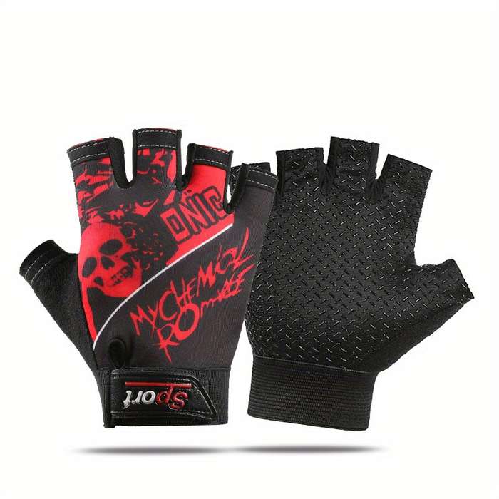 1 Pair Red One Size Outdoor Sports Gloves