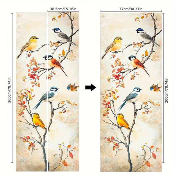1Pc 77x200cm Door Window Sticker