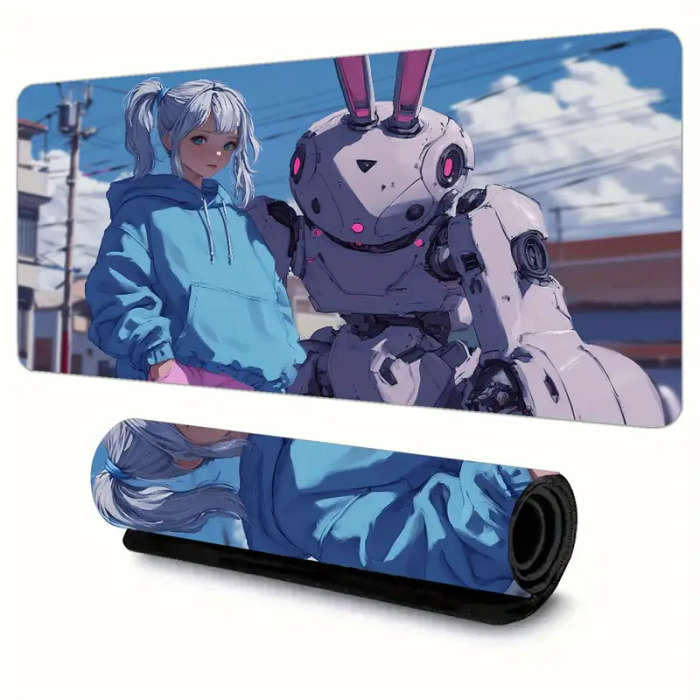 1pc 40x90cm Anime Mouse Pad Desk Mat Waterproof Stain-Resistant Non-Slip Surface