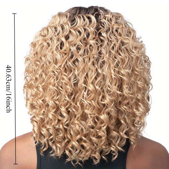 1Pc Mixed Color 40.64cm Fashion Design Wig