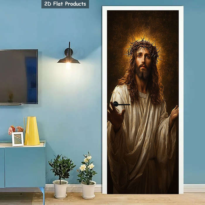 1pc 76.96x199.9cm Jesus Christian Themed Stickers