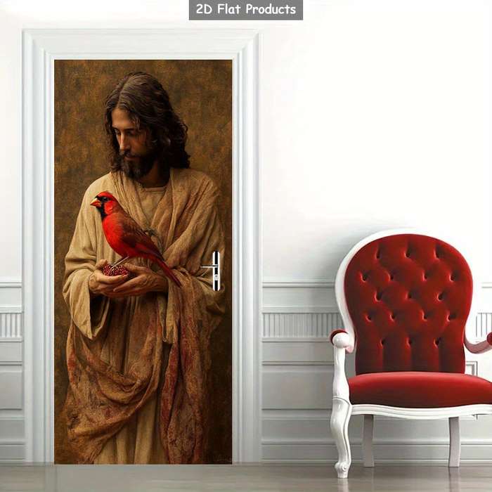 1pc 76.96x199.9cm Jesus Christian Themed Stickers