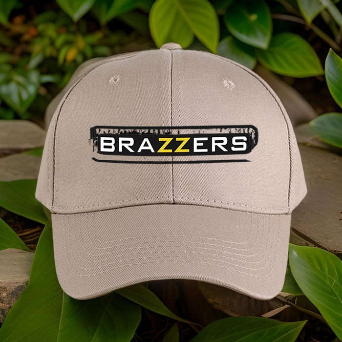 1pc Brazzers Embroidered Trucker Hat 100% Polyester Adjustable Sun Cap Hand Washable Woven