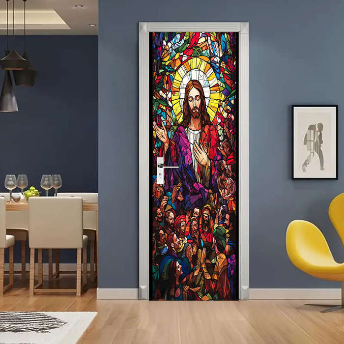 1pc 76.96x199.9cm Jesus Christian Themed Stickers
