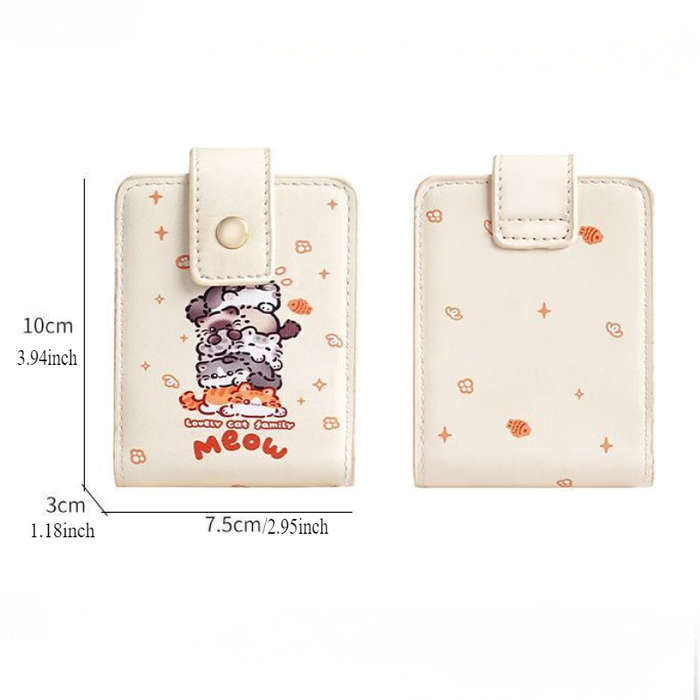 1pc Cute Cartoon Lipstick Holder with Mirror Portable Mini Makeup Bag for On-the-Go Touch-Ups