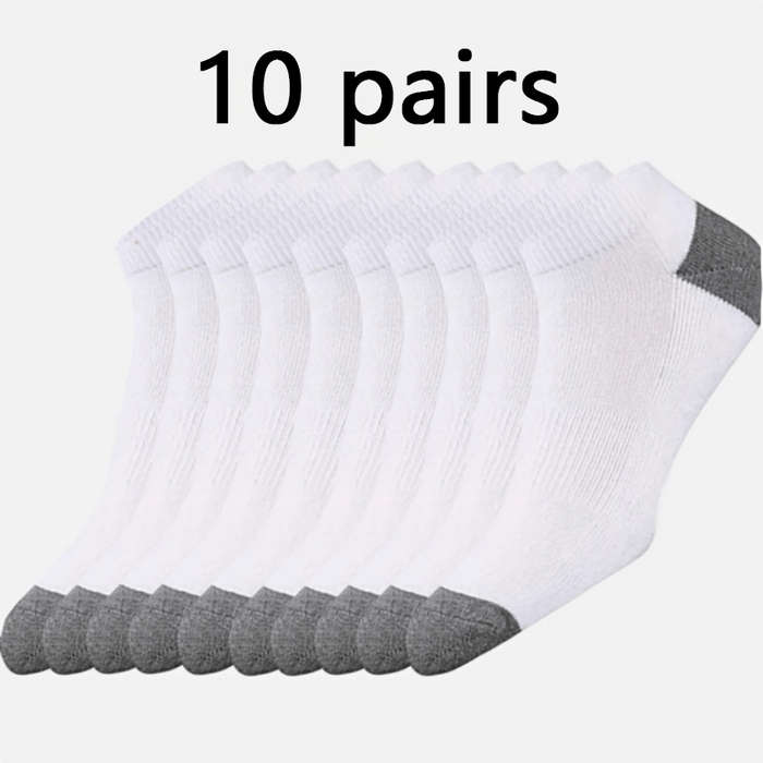 10 Pairs White One Size High Elastic Socks