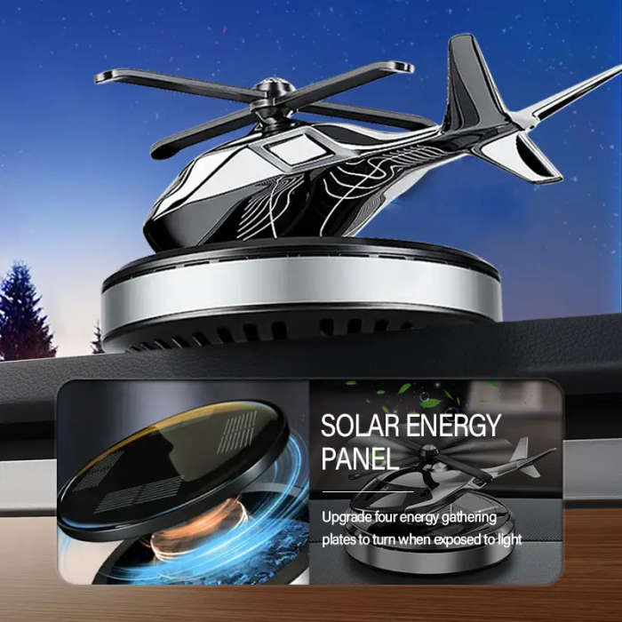Solar Powered Helicopter Car Air Freshener