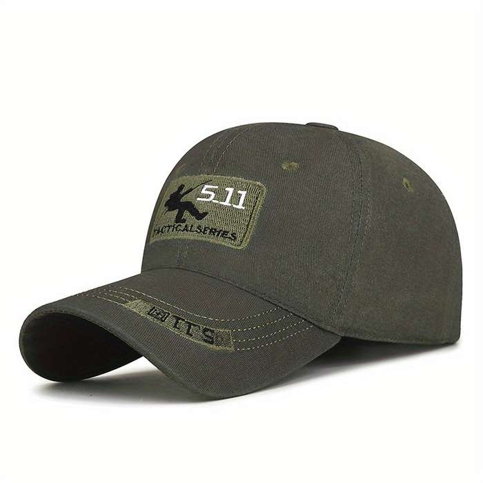1pc Men's Tactical Camouflage Baseball Cap Adjustable Sunshade Hat with Embroidered 12.98meter D