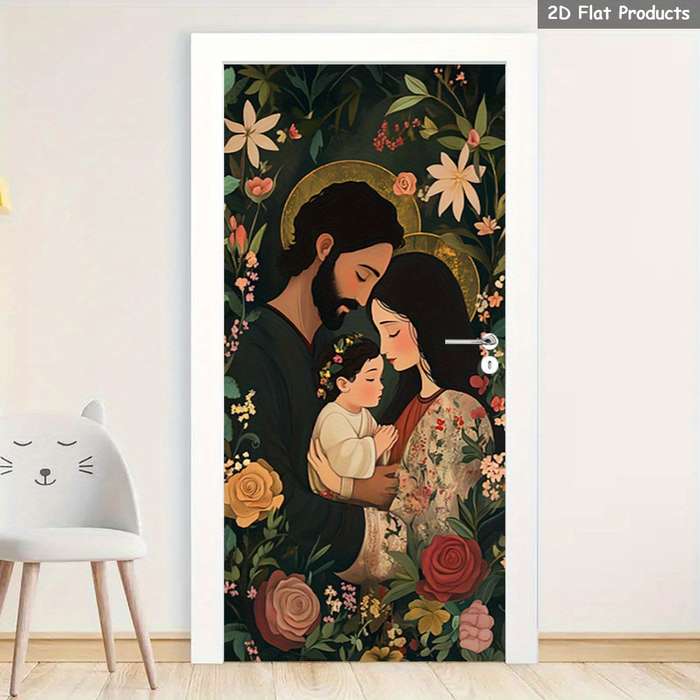 1pc 76.96x199.9cm Jesus Christian Themed Stickers