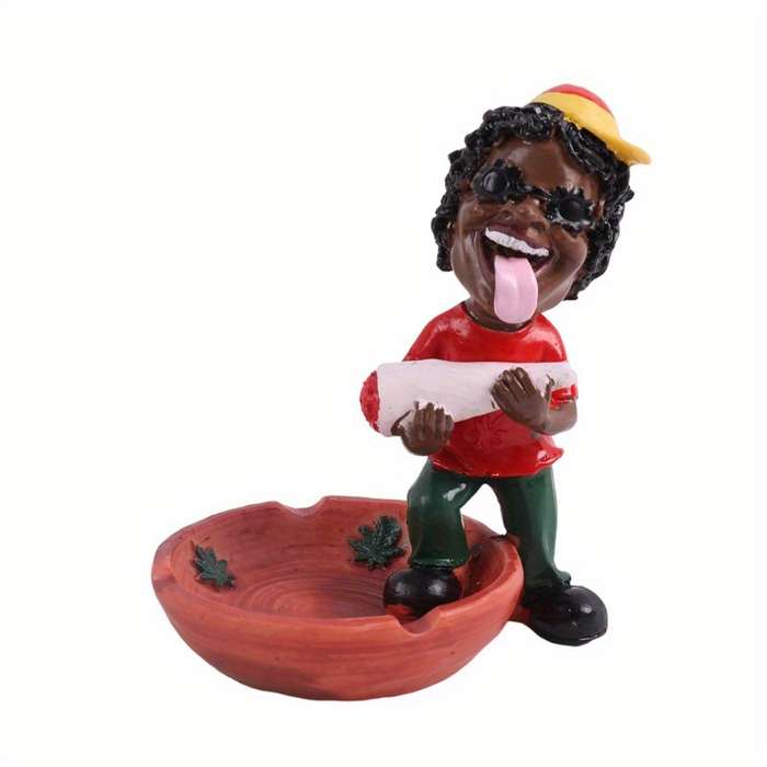 1pc Resin Ashtray Jamaican Resin Gift Box Ashtray