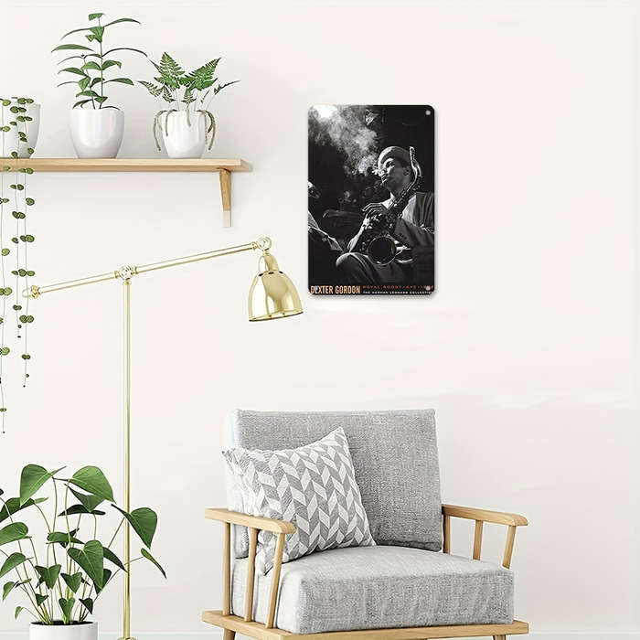 1pc  Dexter Gordon Jazz Saxophonist Metal Tin Sign 8x12 inches 20x30 cm Vintage Wall Art Dec