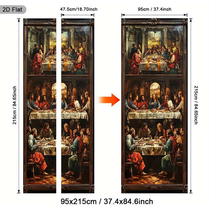 1pc 30.3x78.7 inches   77x200 cm   Jesus Christian Themed Stickers