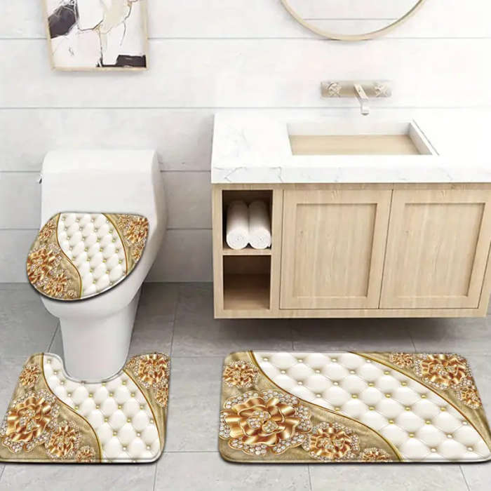 3-Piece Nordic Style Bathroom Mat Set