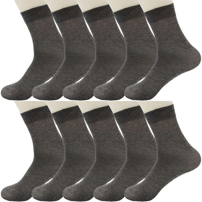 10 Pairs Black One Size High Elastic Socks