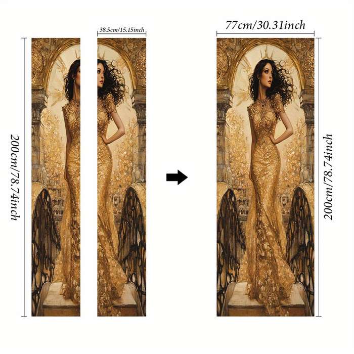 1Pc 76.96x199.9cm Door Window Sticker