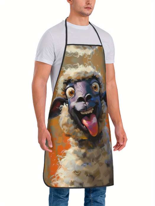 1pc Farm Animals Cows Donkeys Sheep Apron Chef Male Female Patterned