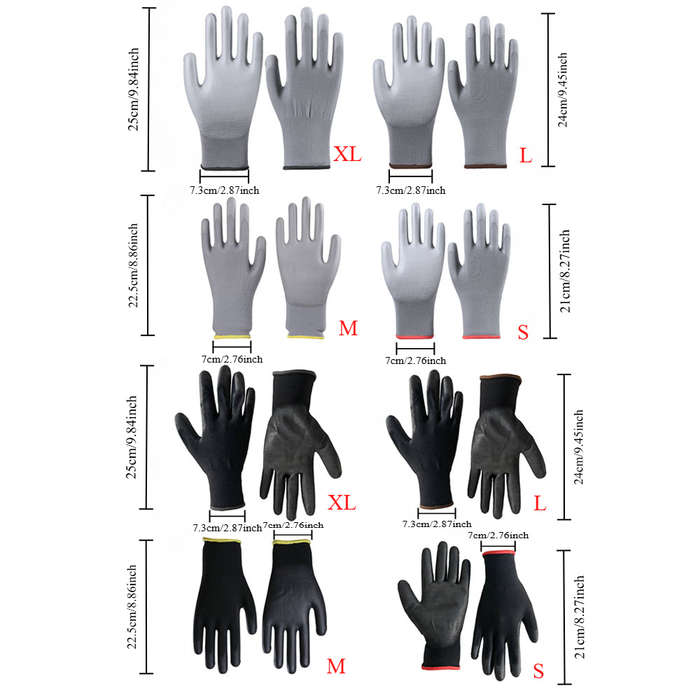 7 Pairs White Size S Multi Purpose Work Gloves