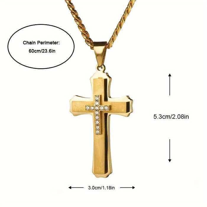 1 Piece Golden Jesus Theme Pendant
