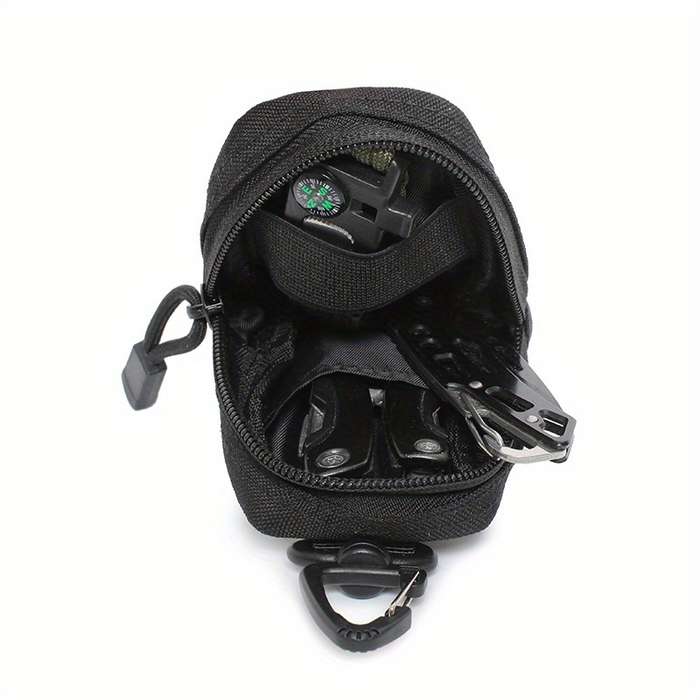 1pc Tactical Waist Pack Polyester EDC Utility Pouch Running Fanny Pack with Card Holder Earphone