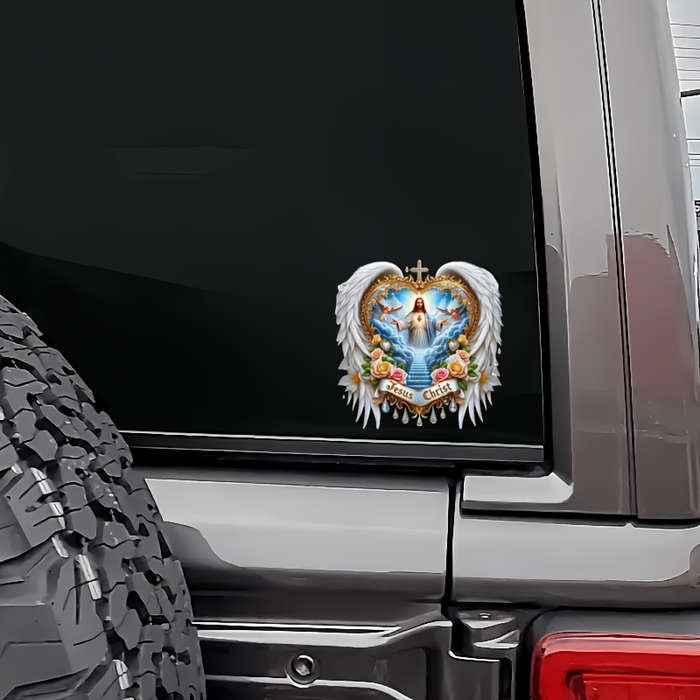 1pc   12.98cmx12.98cm Jesus Christian Themed Stickers