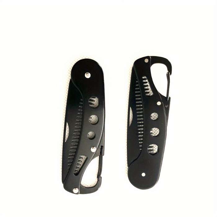 1pc Stainless Steel Folding Beard Comb and Knife Set Durable Pocket-Sized Men'S Groomi