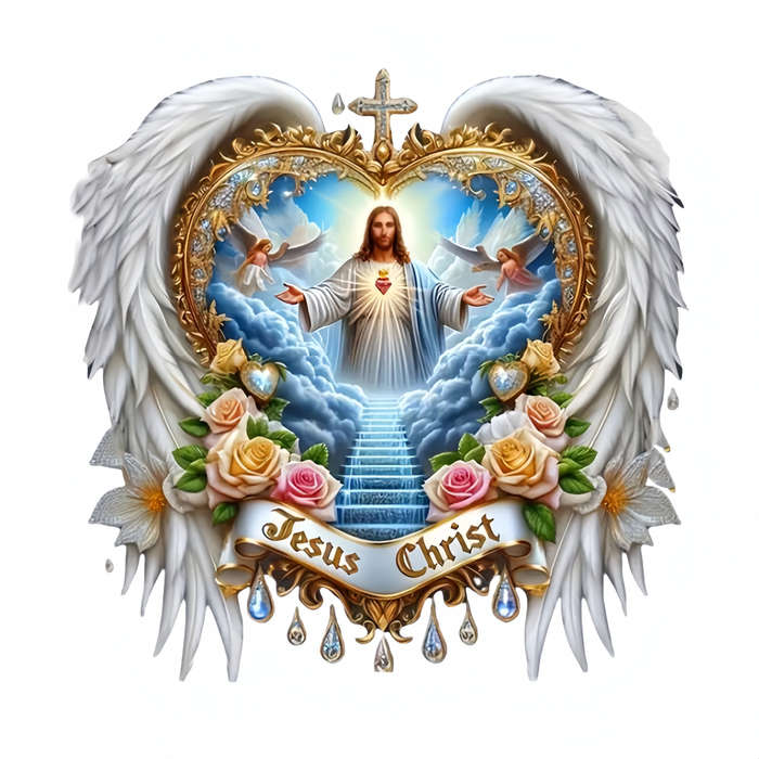 1pc   12.98cmx12.98cm Jesus Christian Themed Stickers