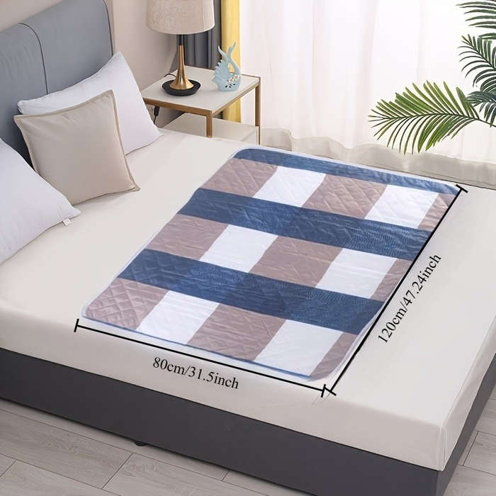 1Pc Diaper 80 Centimeters X 120 Centimeters Items Blue Grid
