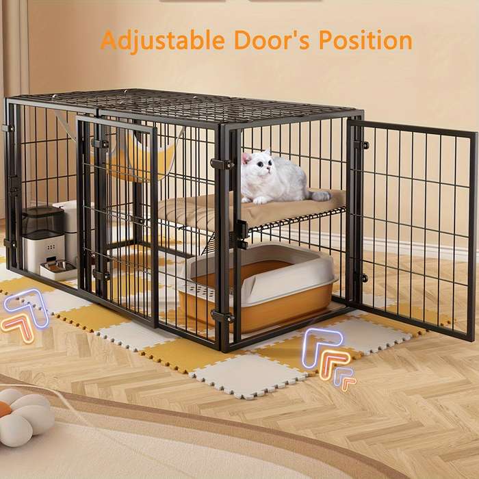 1pc 120CM*60CM*70CM Black Pet Cage