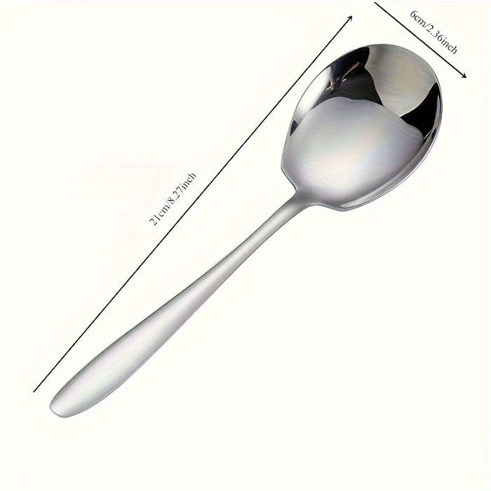 3pcs Large Stainless Steel Serving Spoons Durable Thick Ideal for Home Hotel Buffet and