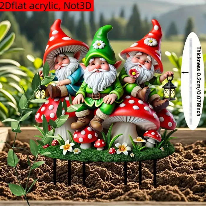 2D Flat Acrylic Garden Decoration