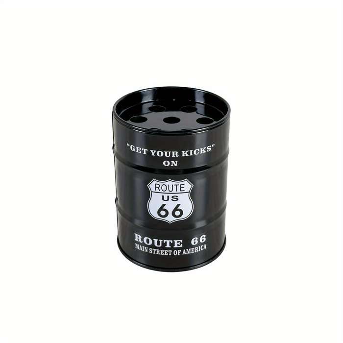 1pc Vintage Route 66 Metal Ashtray Retro Rectangular Decorative Tin with Get Your Kicks Des