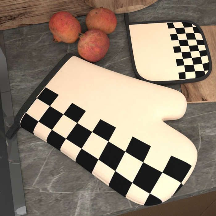 2Pcs 26.92x17.02cm Heat Resistant Oven Mitts And Potholders