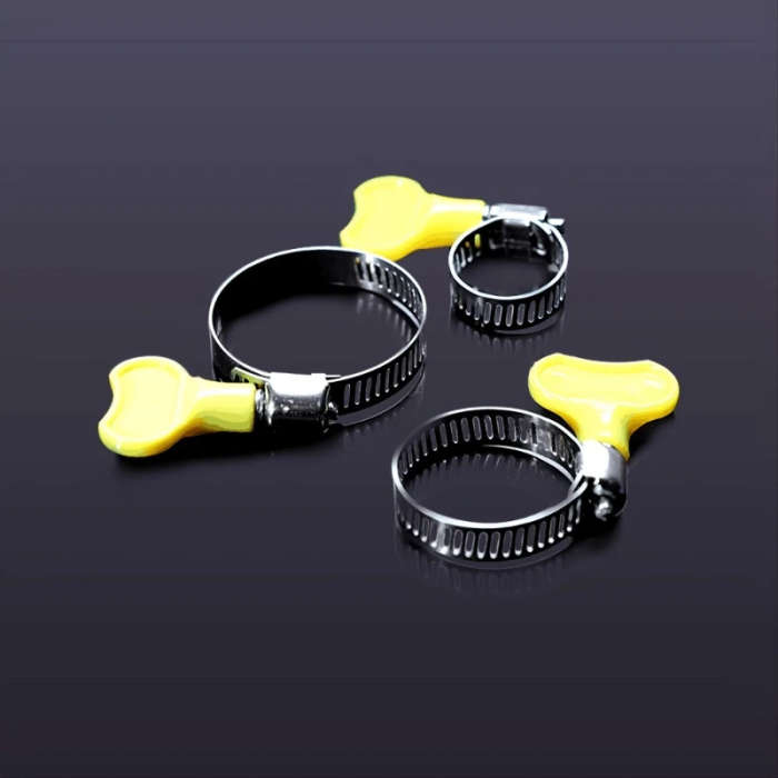 8-Pack Adjustable Pipe Clamps, Durable Stainless Steel & Aluminum, PVC Material, Safety Clamp for Pi