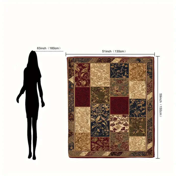 Bohemian Patchwork Flannel Throw Blanket 130*150cm